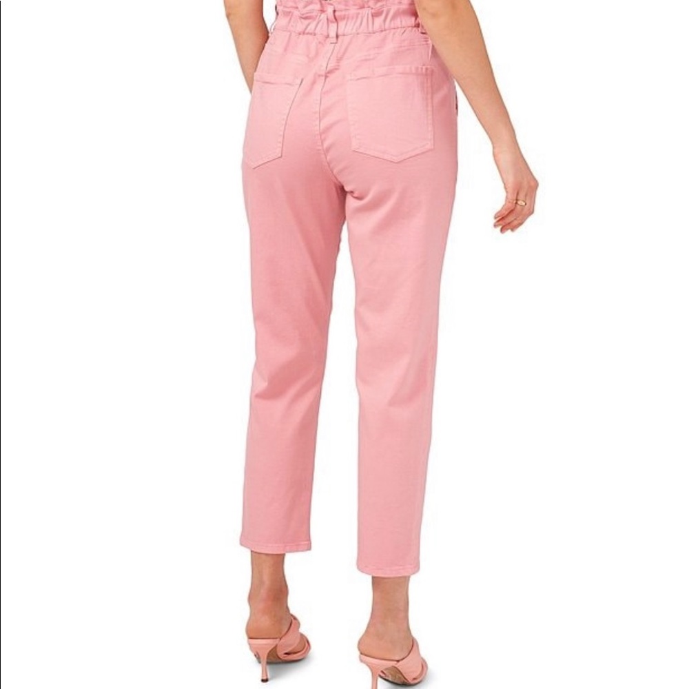 1STATE PINK PAPER BAG HIGH WAIST STRAIGHT LEG JEANS. Size 31. - Picture 4 of 6